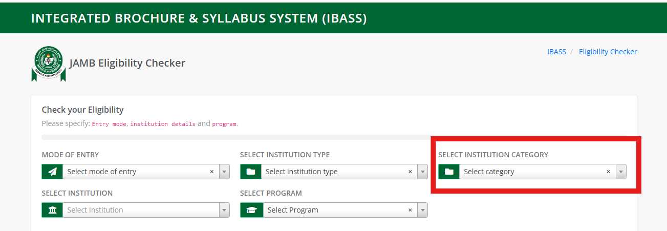 JAMB IBASS Eligibility Checker 2025: Verify Your Course and Institution Eligibility