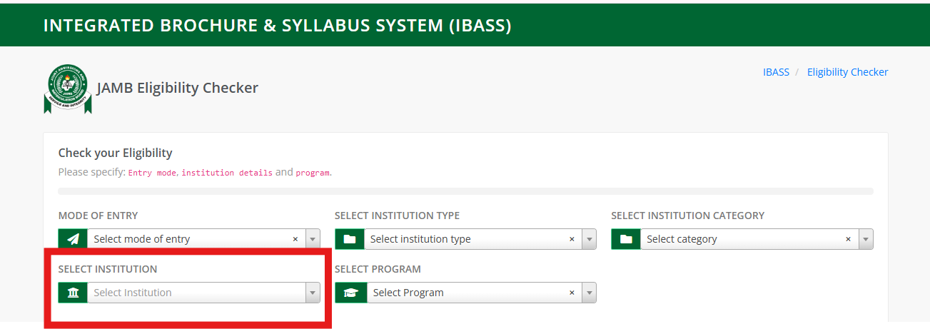 JAMB IBASS Eligibility Checker 2025: Verify Your Course and Institution Eligibility