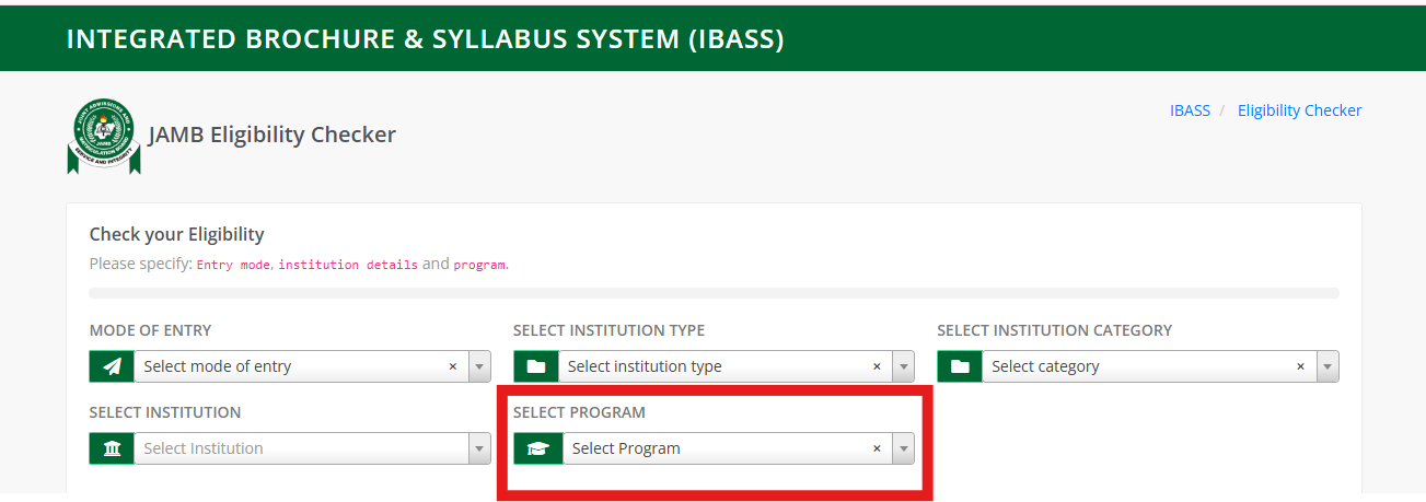 JAMB IBASS Eligibility Checker 2025: Verify Your Course and Institution Eligibility