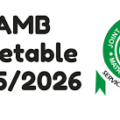 JAMB Timetable 2025/2026 for Mock & Main UTME