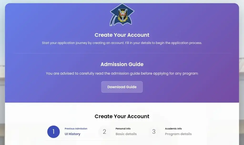 University of Ibadan Postgraduate Admission Requirements for 2026