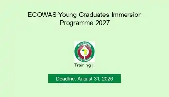 How to Apply for ECOWAS Young Graduates Immersion Programme 2027