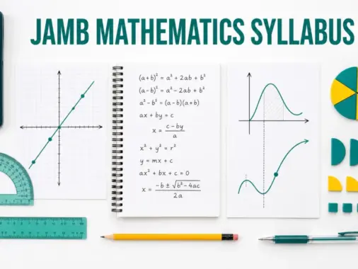 JAMB Mathematics syllabus with calculator, graphs and geometry instruments
