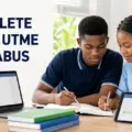 Nigerian students using the complete JAMB UTME syllabus to organise their studies