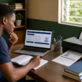 Nigerian NABTEB candidate retrieving and printing a generic examination photocard and timetable online