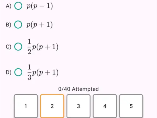 ExamScholars Real CBT Practice Mode showing a timed Mathematics question, subject tabs, calculator and question navigation