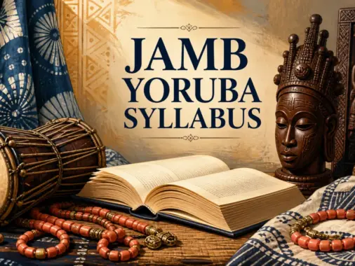JAMB Yoruba syllabus with Yoruba literature, textile patterns, talking drum and cultural study materials