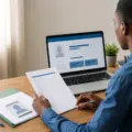 Illustrative Nigerian university admission candidate preparing documents for physical screening