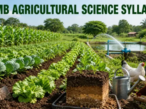 JAMB Agricultural Science syllabus with crops, soil, poultry and irrigation