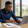 Nigerian university admission candidate checking a generic screening portal before Post-UTME
