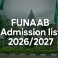 FUNAAB Admission List 2026/2027