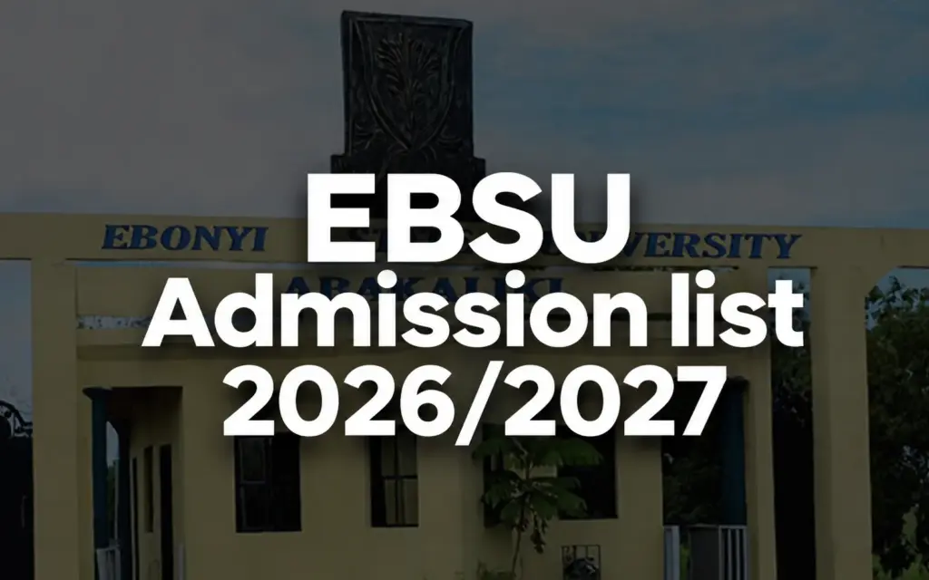 EBSU Admission List 2026/2027