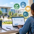 Nigerian university applicant completing a supplementary admission application on a laptop