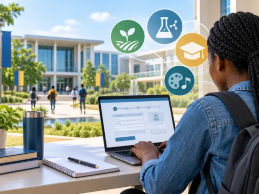 Nigerian university applicant completing a supplementary admission application on a laptop